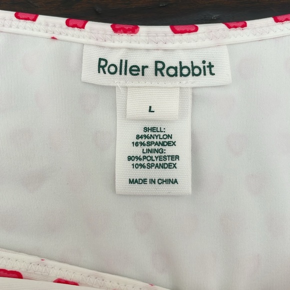 Roller Rabbit Heart Print High Waist Bikini Size Large, NWT - Picture 6 of 9